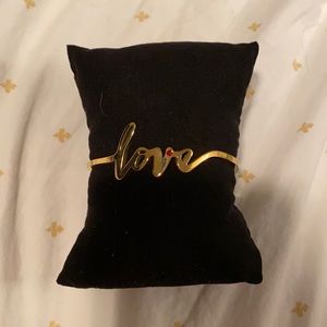 Rustic cuff LOVE bracelet